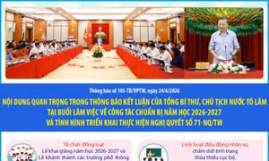 Tổng Bí thư, Chủ tịch nước Tô Lâm làm việc về công tác chuẩn bị năm học mới 2026-2027