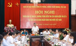Đoàn kiểm tra về phòng, chống tham nhũng, tiêu cực làm việc với Ngân hàng Nhà nước 
