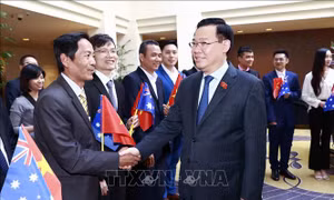 Chủ tịch Quốc hội Vương Đình Huệ gặp đại diện Cộng đồng người Việt Nam tại Australia