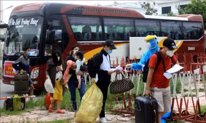 Dịch COVID-19: Thái Bình đón gần 500 người dân từ các tỉnh phía Nam về quê an toàn