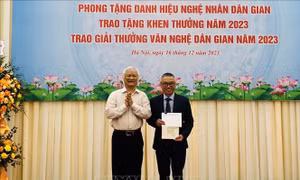 50 công trình được trao Giải thưởng Văn nghệ Dân gian năm 2023