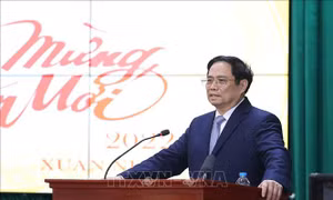 Thủ tướng Phạm Minh Chính thăm, chúc Tết các lực lượng Công an nhân dân