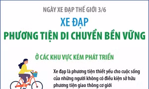 Ngày Xe đạp Thế giới 3/6: Xe đạp - phương tiện di chuyển bền vững