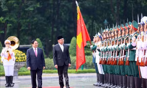 Thủ tướng Phạm Minh Chính chủ trì lễ đón Thủ tướng Malaysia