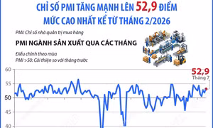 Tháng 7/2026: Chỉ số PMI tăng mạnh lên 52,9 điểm, mức cao nhất kể từ tháng 2/2026