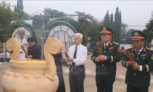 Triển khai tìm kiếm, quy tập tại khu vực xã Minh Đức, thành phố Đồng Nai