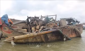 TP Hồ Chí Minh: Tạm giữ 2 ghe tải hút cát trái phép