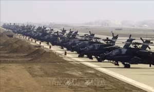 Mỹ triển khai trực thăng Apache tiên tiến nhất tại Hàn Quốc
