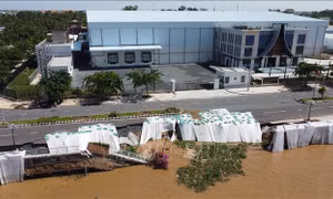Đồng Tháp khẩn trương khắc phục sạt lở Kè Thường Thới Tiền