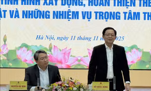 Phó Thủ tướng Hồ Quốc Dũng làm việc với Bộ Tư pháp về công tác xây dựng pháp luật