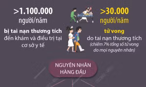 Hơn 30.000 người tử vong do tai nạn thương tích mỗi năm tại Việt Nam