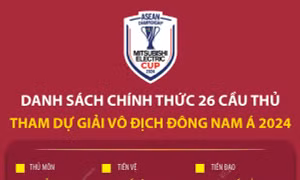 Danh sách chính thức 26 cầu thủ tham dự Giải vô địch Đông Nam Á 2024