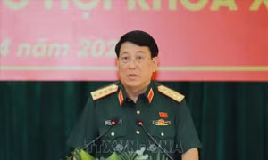 Đại tướng Lương Cường tiếp xúc cử tri tại huyện Mường Lát, Thanh Hóa