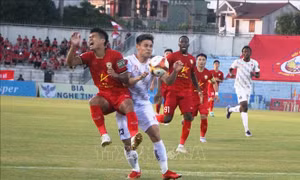 Hồng Lĩnh Hà Tĩnh chia điểm với Hải Phòng trên sân nhà