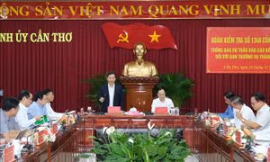 Đoàn kiểm tra của Bộ Chính trị làm việc với Ban Thường vụ Thành ủy Cần Thơ