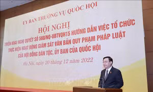 Chủ tịch Quốc hội chủ trì hội nghị triển khai Nghị quyết về giám sát văn bản quy phạm pháp luật