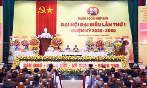 Đại hội điểm Đảng bộ xã Hiệp Đức sau hợp nhất của thành phố Đà Nẵng
