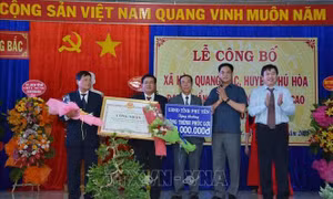 Phú Yên có xã đạt chuẩn nông thôn mới nâng cao đầu tiên