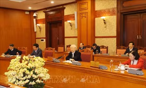 Tổng Bí thư chủ trì cuộc họp của Ban Bí thư về đánh giá công tác tổ chức Tết Nhâm Dần 