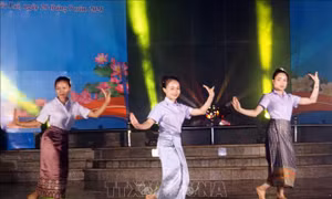 Chương trình nghệ thuật 'Sinh viên Việt - Lào, tự hào tiếp bước'