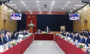 Đồng chí Võ Văn Thưởng làm việc với Đảng ủy Khối Doanh nghiệp Trung ương