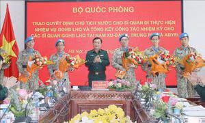 Tổng kết nhiệm kỳ của các sĩ quan tại ba phái bộ gìn giữ hòa bình Liên hợp quốc