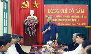 Tổng Bí thư Tô Lâm kiểm tra vận hành hoạt động hệ thống chính trị xã Si Pa Phìn (tỉnh Điện Biên)