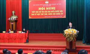 Chủ tịch nước Lương Cường tiếp xúc cử tri tại huyện Thường Xuân, Thanh Hóa
