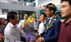 Nghệ An tổ chức lễ đón học sinh đoạt Huy chương Bạc Olympic Toán học quốc tế