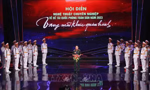 Khai mạc Hội diễn Nghệ thuật chuyên nghiệp về đề tài Quốc phòng toàn dân năm 2023