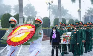 Truy điệu và an táng hài cốt liệt sĩ quân tình nguyện Việt Nam hy sinh tại Lào