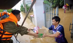 Ảnh hưởng bão số 10: Nhiều nơi ngập sâu, các địa phương căng mình khắc phục hậu quả bão lũ
