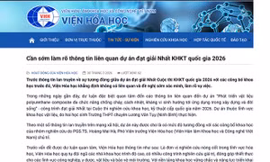 Viện Hóa học khẳng định không liên quan đến dự án đạt giải Nhất Cuộc thi nghiên cứu khoa học 