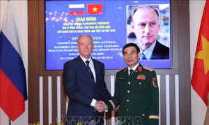 Đại tướng Phan Văn Giang hội đàm với Trợ lý Tổng thống, Chủ tịch Hội đồng Biển Liên bang Nga