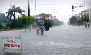 Hà Tĩnh mưa rất to, xuất hiện nhiều điểm ngập lụt cục bộ