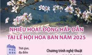 Nhiều hoạt động hấp dẫn tại Lễ hội Hoa Ban năm 2025