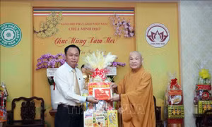 Ban Tôn giáo Chính phủ chúc Tết Chủ tịch Hội đồng Trị sự Giáo hội Phật giáo Việt Nam
