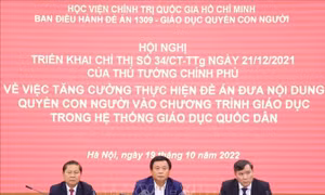 Sớm tổ chức triển khai giáo dục về quyền con người trong nhà trường