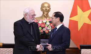 Bộ trưởng Ngoại giao Bùi Thanh Sơn tiếp Bộ trưởng Ngoại giao Tòa thánh Vatican