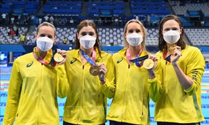Australia phá kỷ lục thế giới nội dung bơi nữ 4x100 mét tiếp sức tự do