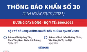 Thông báo khẩn số 30