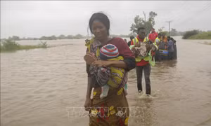 Người dân Mozambique tìm nơi trú ẩn trước khi bão Freddy đổ bộ