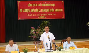  Người dân xã Thanh Lưu kiến nghị nhiều vấn đề 'nóng' với Bí thư Tỉnh ủy Hà Nam