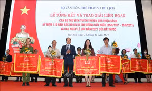 Trao giải Liên hoan Cán bộ thư viện tuyên truyền giới thiệu sách năm 2021