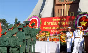 Truy điệu, an táng hài cốt liệt sỹ tại Nghĩa trang Liệt sỹ tỉnh Bình Thuận