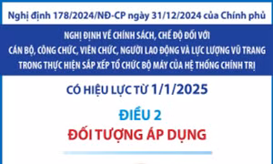 Đối tượng áp dụng chính sách, chế độ đối với cán bộ, công chức, viên chức thực hiện sắp xếp tổ chức bộ máy 