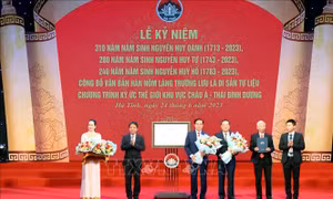 Công bố văn bản hán nôm làng Trường Lưu là Di sản tư liệu 