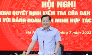 Triển khai quyết định kiểm tra của Ban Bí thư đối với Đảng đoàn Liên minh Hợp tác xã Việt Nam