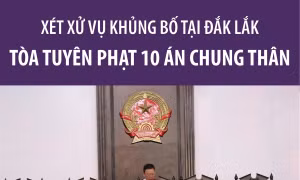 Tuyên phạt 10 án chung thân trong vụ khủng bố tại Đắk Lắk