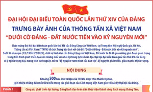 Trưng bày ảnh của TTXVN 'Dưới cờ Đảng - Đất nước tiến vào Kỷ nguyên mới' 